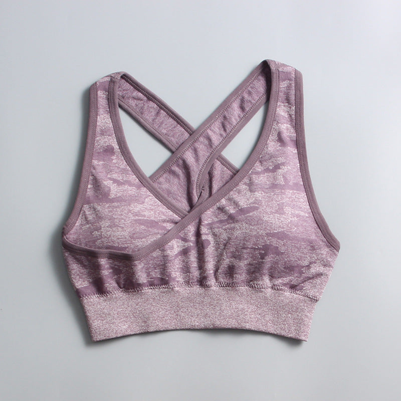 Wholesale Camouflage Quick Drying Exercise Sets for Women's Fitness Nylon Yoga Clothes